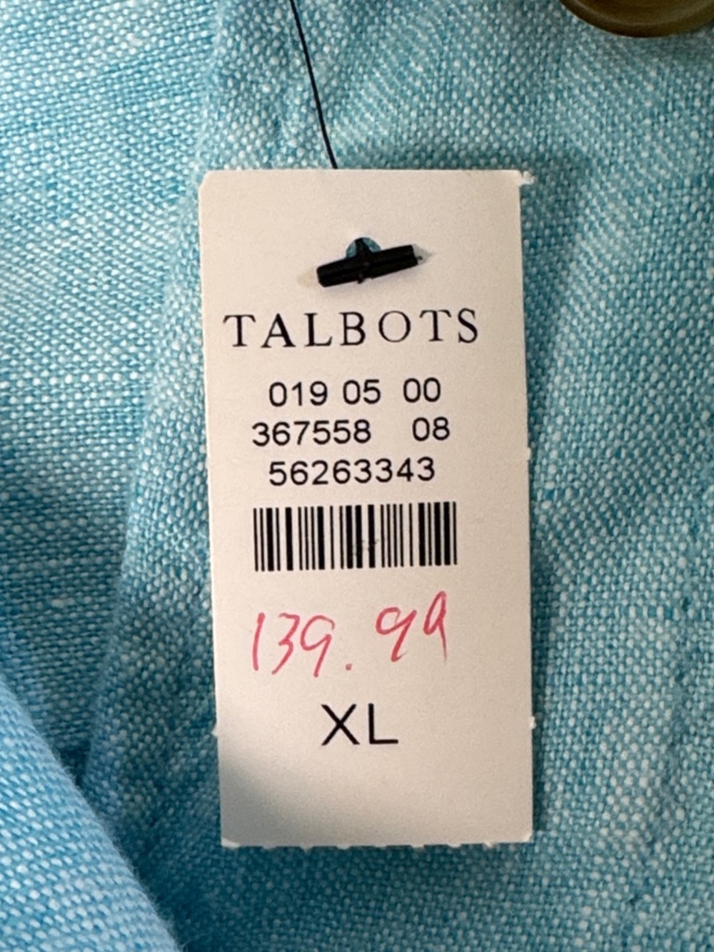 Talbots Light Blue Button-Front Washed Linen Jacket Size XL - Picture 8 of 11